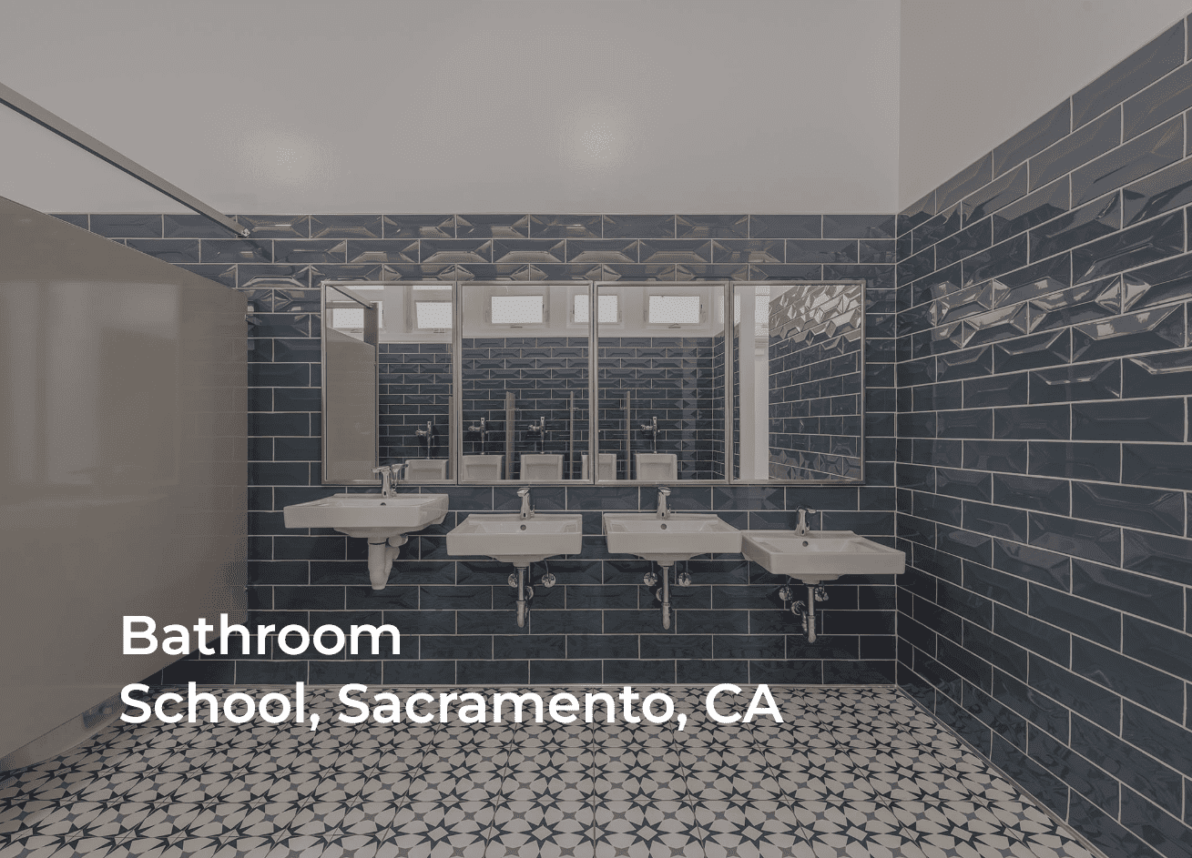 Sacramento CA school restroom tile installation project